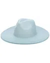 San Diego Hat Company Faux Felt Wide Brim Fedora In Blue