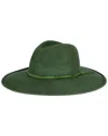 San Diego Hat Company First Rain Wool Fedora In Green