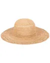 San Diego Hat Company Isla Raffia Round Crown Floppy Hat In Brown