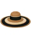 San Diego Hat Company Las Palmas Floppy Ultrabraid Striped Floppy Hat In Black