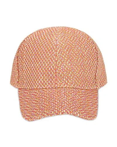 San Diego Hat Company Multicolor Paper Straw Ball Cap In Pink