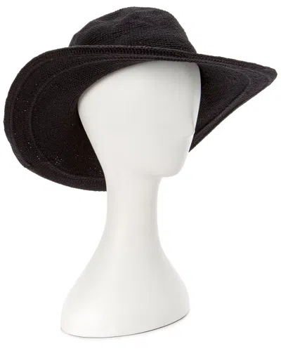 San Diego Hat Company Original Crochet Large Brim Hat In Black