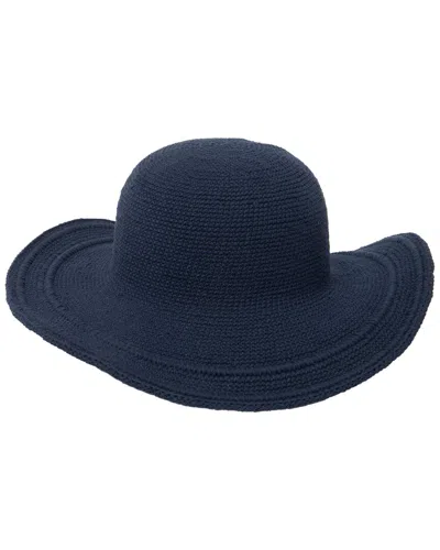 San Diego Hat Company Original Crochet Large Brim Hat In Blue
