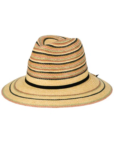 San Diego Hat Company Paradise Paperbraid Multi Striped Fedora