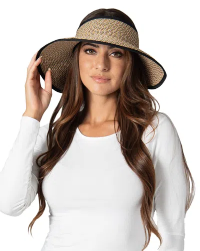 San Diego Hat Company Signature Ultrabraid Large Brim Visor In Black