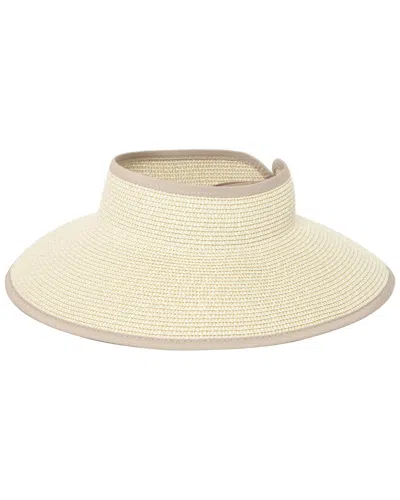San Diego Hat Company Signature Ultrabraid Large Brim Visor In Neutral