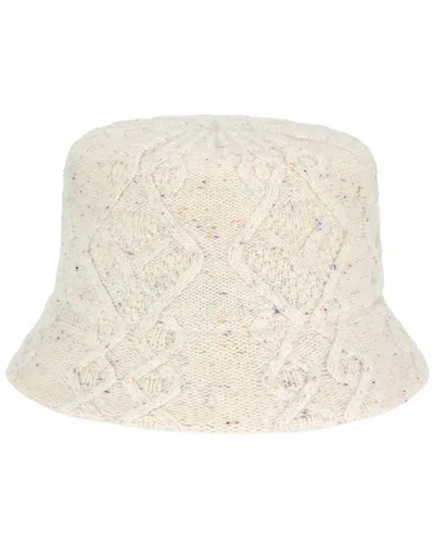 San Diego Hat Company Sweater Weather Wool-blend Bucket Hat In White