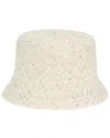 San Diego Hat Company Sweater Weather Wool-blend Bucket Hat In White