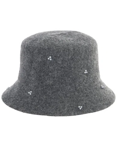 San Diego Hat Company Touch Of Glam Wool Bucket Hat In Gray