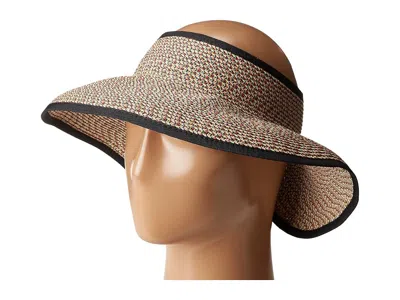 San Diego Hat Company Ubv002 Ultrabraid Women's Visor With Ribbon Lining Casual Women's Visor Mixed Brights, Polyester/str