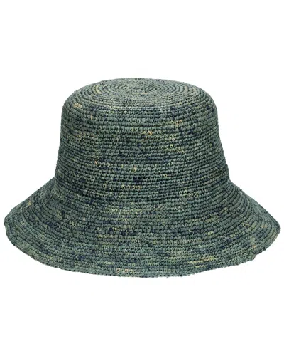 San Diego Hat Company Weekend Crochet Raffia Bucket Hat In Blue