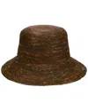 San Diego Hat Company Weekend Crochet Raffia Bucket Hat In Brown