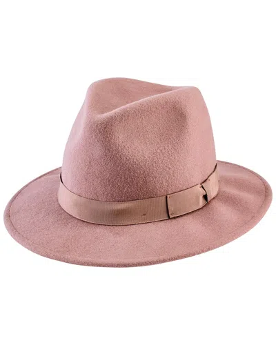 San Diego Hat Company Wool Fedora In Pink
