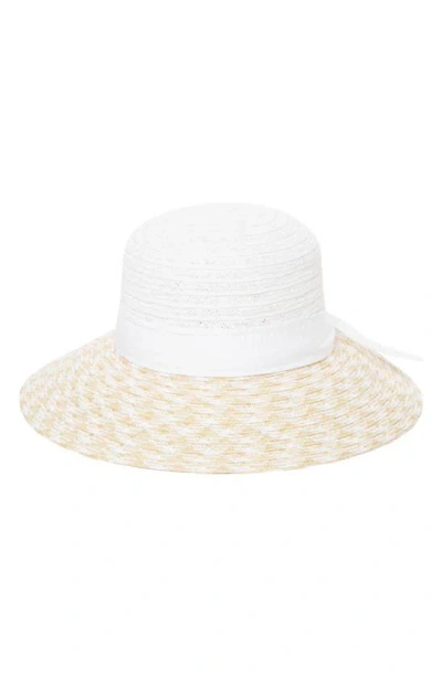 San Diego Hat Contrast Brim Woven Hat In Mix Natural