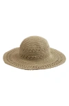 San Diego Hat Crochet Wide Brim Hat In Tan