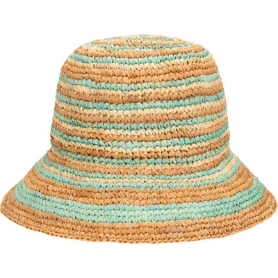 San Diego Hat Daisy Raffia Bucket Hat In Multi