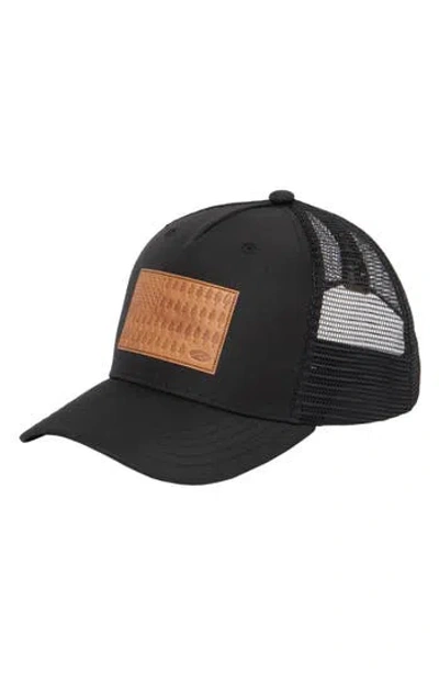 San Diego Hat Debossed Patch Trucker Hat In Black