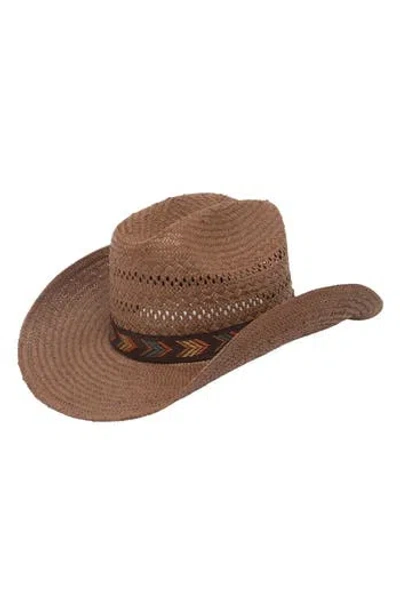 San Diego Hat Embroidered Band Upf 50+ Cowboy Hat In Brown