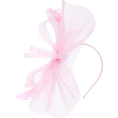 San Diego Hat Fascinator With Feathers In Pink