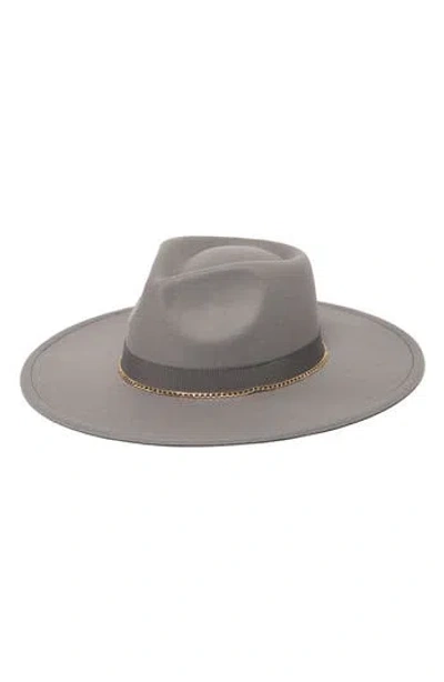 San Diego Hat Faux Felt Fedora In Gray
