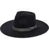 San Diego Hat Faux Felt Fedora Hat In Black
