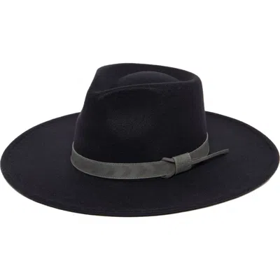 San Diego Hat Faux Felt Fedora Hat In Black