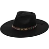 San Diego Hat Faux Felt Fedora Hat In Black