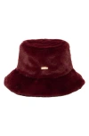 San Diego Hat Faux Fur Bucket Hat In Brown