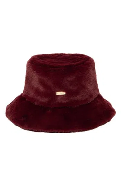 San Diego Hat Faux Fur Bucket Hat In Brown