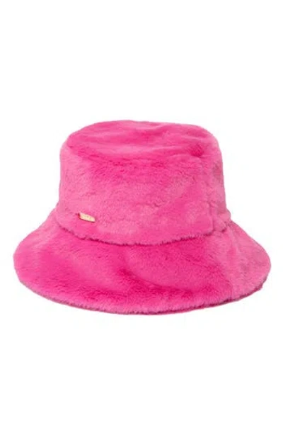 San Diego Hat Faux Fur Bucket Hat In Pink