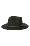 San Diego Hat Faux Suede Fedora In Black