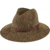 San Diego Hat Faux Suede Trim Knit Fedora In Brown