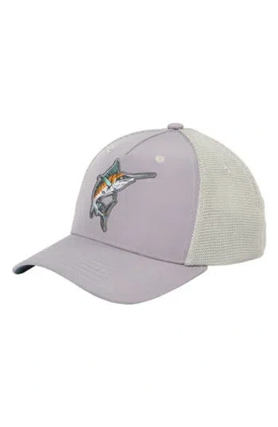 San Diego Hat Fish Patch Trucker Hat In Grey