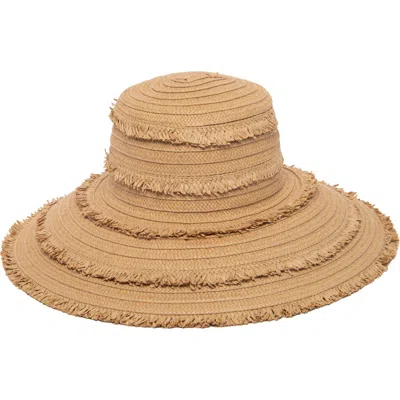 San Diego Hat Fringe Wide Brim Sun Hat In Neutral