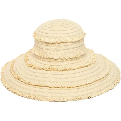 San Diego Hat Fringe Wide Brim Sun Hat In Neutral
