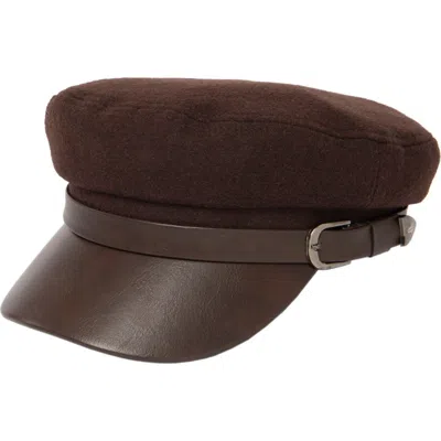 San Diego Hat Frye Newsboy Cap In Brown
