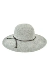 San Diego Hat Heathered Knit Floppy Hat In Grey