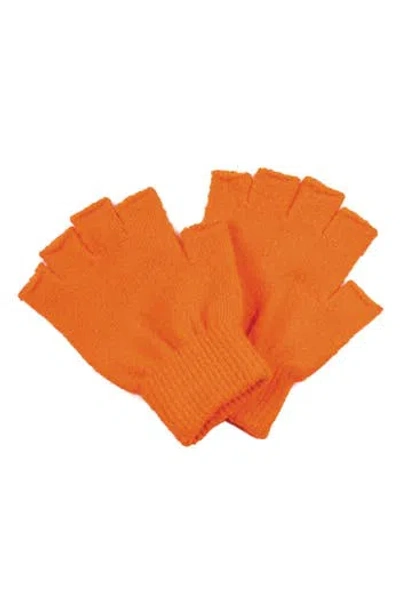 San Diego Hat Knit Fingerless Gloves In Orange