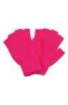 San Diego Hat Knit Fingerless Gloves In Pink