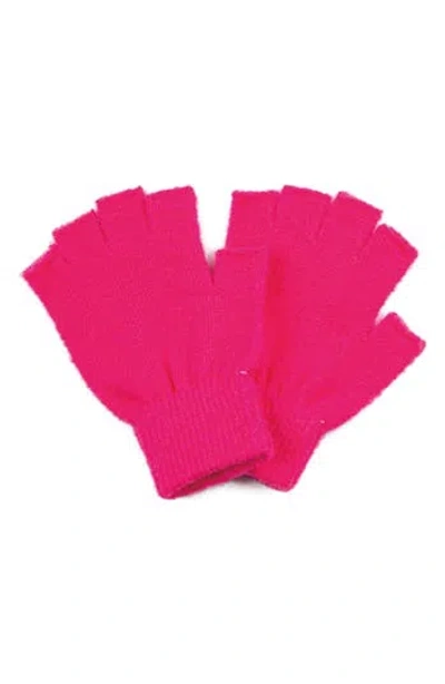 San Diego Hat Knit Fingerless Gloves In Pink