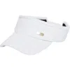 San Diego Hat Logo Hardware Stretchy Visor In White