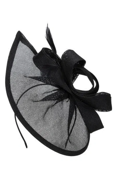 San Diego Hat Mesh Fascinator With Feathers In Pattern