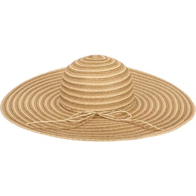 San Diego Hat Metallic Woven Floppy Hat In Brown
