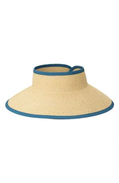 San Diego Hat Packable Straw Visor In Brown