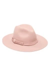 San Diego Hat Packable Wool Felt Fedora Hat In Orange