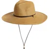 San Diego Hat Pinched Crown Straw Sun Hat In Coffee