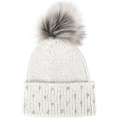 San Diego Hat Pompom Beanie In White