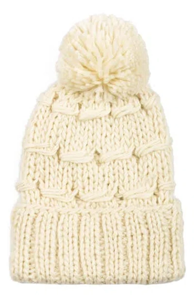 San Diego Hat Pompom Cuffed Beanie In White