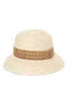 San Diego Hat Raffia Braided Bucket Hat In Neutral