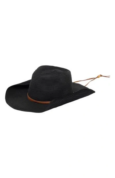 San Diego Hat Ribbon Pinch Crown Cowboy Hat In Black